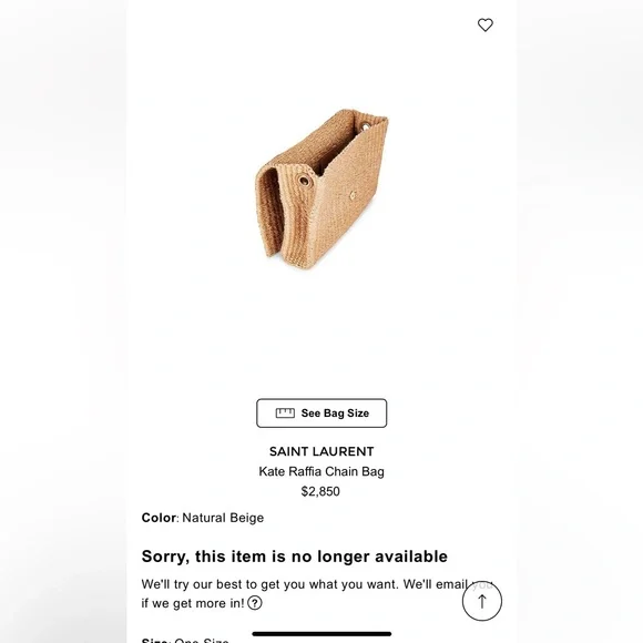 YSL Saint Laurent Raffia Bag - Picture 7 of 9